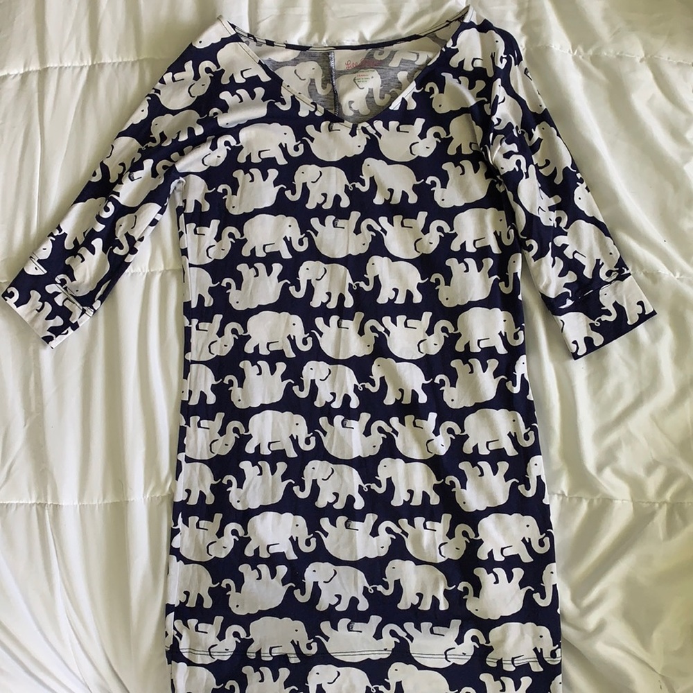 Navy Tusk In Sun Dress XS Lilly Pulitzer